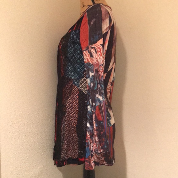 Alberto Makali New York Womens Multi-Color Print Long Sleeve Top-S - Picture 7 of 16